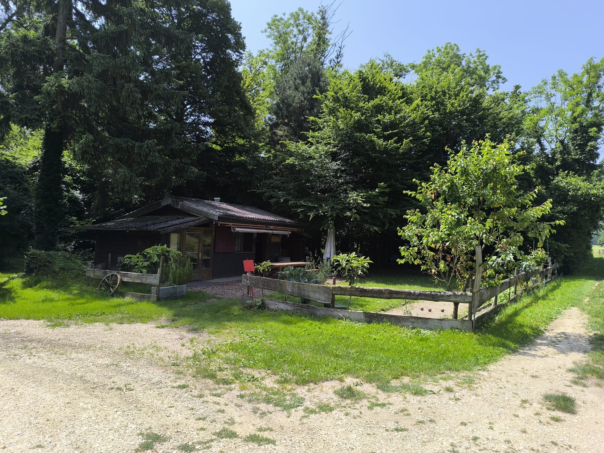 Vue extérieure de la cabane